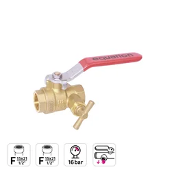 Vanne manette 1/4 de tour, femelle/femelle 15 x 21 mm