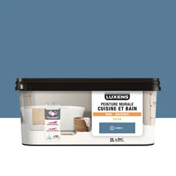 Peinture mur fjord 2 satin LUXENS cuisine et bain 2 litres