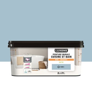 Peinture mur fjord 5 satin LUXENS cuisine et bain 2 litres