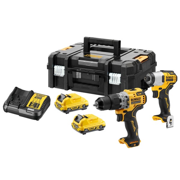 Pack de 2 outils sans fil DEWALT Dck2111l2t-qw, 12 V 3 Ah, 2 batteries