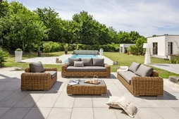 Salon bas de jardin en résine, BORA-BORA, 6 personnes