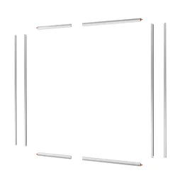 Profilé de finition rectangle chromé, l.79 x L.99 cm, Easy