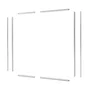 Profilé de finition rectangle chromé, l.79 x L.99 cm, Easy