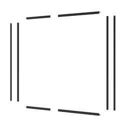 Profilé de finition rectangle noir, l.79 x L.99 cm, Easy