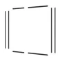 Profilé de finition rectangle noir, l.79 x L.99 cm, Easy