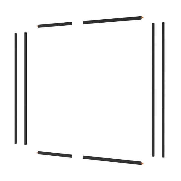 Profilé de finition rectangle noir, l.79 x L.99 cm, Easy