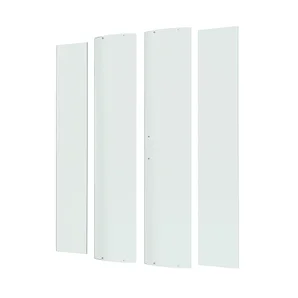 Verre porte de douche, angle 1/4 de cercle chromé, L.80 cm x l.80 cm, transparent, Easy