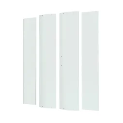 Verre porte de douche, angle 1/4 de cercle chromé, L.90 cm x l.90 cm, transparent, Easy