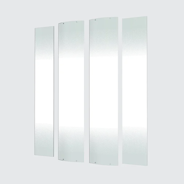 Verre porte de douche, angle 1/4 de cercle chromé, L.90 cm x l.90 cm, sérigraphié, Easy