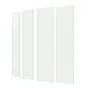 Verre de composition de douche, rectangle chromé, H.190 x l.80 cm, transparent