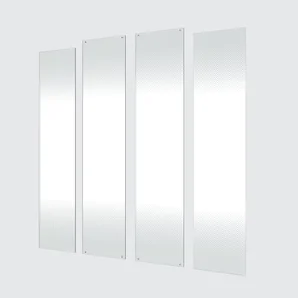 Verre porte de douche, angle carré chromé, L.190 cm x l.80 cm, sérigraphié, Easy