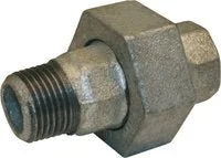 Raccord droit pour pour tube en acier galvanisé, male/femelle, diam. 20 x 27 mm