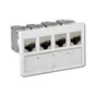Bloc de 4 connecteurs modulaires RJ45 cat.6 OHMTEC