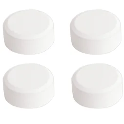 Jeu de 4 fixations miroirs rondes blanches