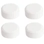 Jeu de 4 fixations miroirs rondes blanches