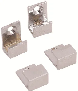 Jeu de 4 fixations miroirs U chromées