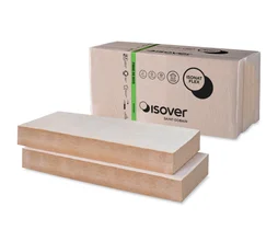 Lot de 6 panneaux isolants en fibre de bois ISOVER Flex 55, Ep.100mm, 1.22x0.58m, R2.75