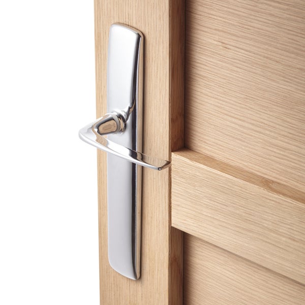 Ensemble de porte Ira sans trou, acier entraxe 195 mm