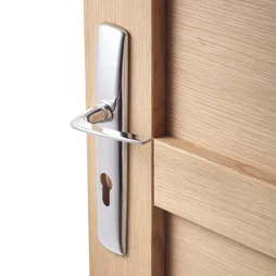 Ensemble de porte Ira trou de cylindre, acier entraxe 195 mm