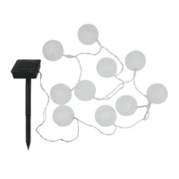 Guirlande solaire 10 leds 3,4 mètres, blanc, INSPIRE
