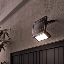 Projecteur extérieur solaire ZUZO, détection, 1200 lumens, noir, INSPIRE