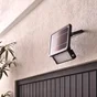 Projecteur extérieur solaire ZUZO, détection, 1200 lumens, noir, INSPIRE