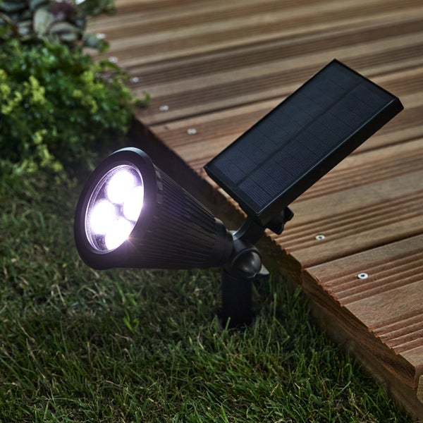 Spot à piquer solaire Riz 70 Lumen noir INSPIRE