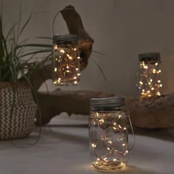 Lot de 3 lampes solaire mobile 13.7 cm 5LM 3000K verre IP44