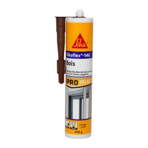 Mastic colle bois Sikaflex - 146 SIKA marron, 410 g