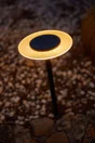 Balise solaires à piquer Ufo, blanc chaud, noir, lot de 2, LUMISKY