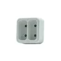 Biplite murale, 2 prises 6A, blanc