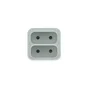Biplite murale, 2 prises 6A, blanc