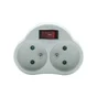 Biplite verticale 2 prises avec interrupteur, Lexman