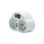 Biplite verticale 2 prises avec interrupteur, Lexman