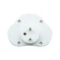 Biplite verticale 2 prises avec interrupteur, Lexman