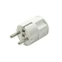 Fiche électrique mâle 2 pôles + terre, connexion en haut, 16 A, blanc