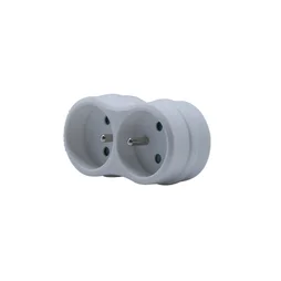 Biplite murale, 2 prises 16A, blanc