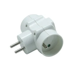 Triplite murale à 2 prises 16A + 1 prise 6A, blanc