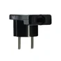 Fiche électrique plate mâle 2 pôles + terre, 16 A, noir
