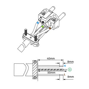 Fiche électrique mâle 2 pôles + terre, 16 A, LEXMAN