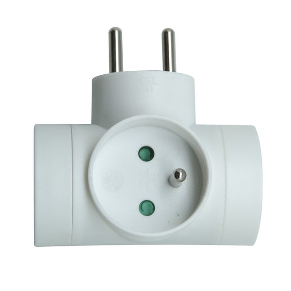 Triplite murale, 3 prises 16A, blanc