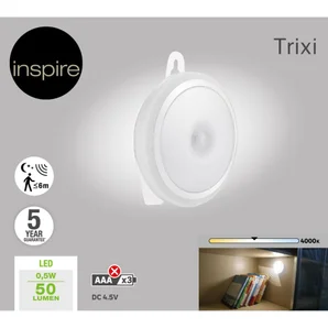 Qcwwy Petite Lampe Ronde à Induction LED, Protection Des Yeux, Capteur De Mouvement, Veilleuse Pour Placard, Lot De 2 (lumière Blanche