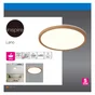 Plafonnier salle de bain, INSPIRE Lano nature, module led, diam. 29,4 cm couleur bois