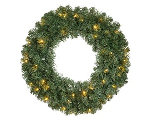 Couronne ext sapin artificiel vert Imperial d60 50led bc clignot pile