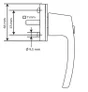 Poignee de fenetre a cle ACBAT Keys, aluminium mat gris
