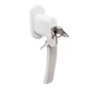 Poignee de fenetre a cle ACBAT Keys, aluminium mat blanc