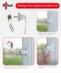 Poignee de fenetre a cle ACBAT Keys, aluminium mat blanc