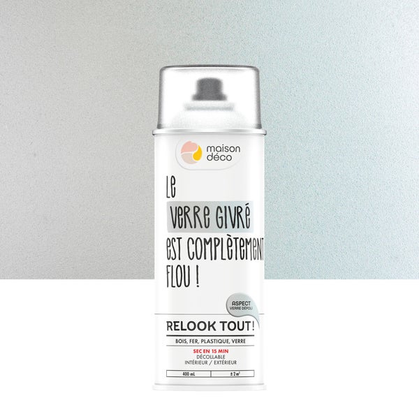 Peinture aérosol relook tout MAISON DECO verre givre verre givré 0.400 L