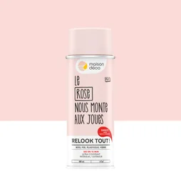 Peinture aérosol Relook tout MAISON DECO rose mat 400 ml
