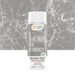 Peinture aérosol relook tout MAISON DECO marbre blanc pierre 0.400 L